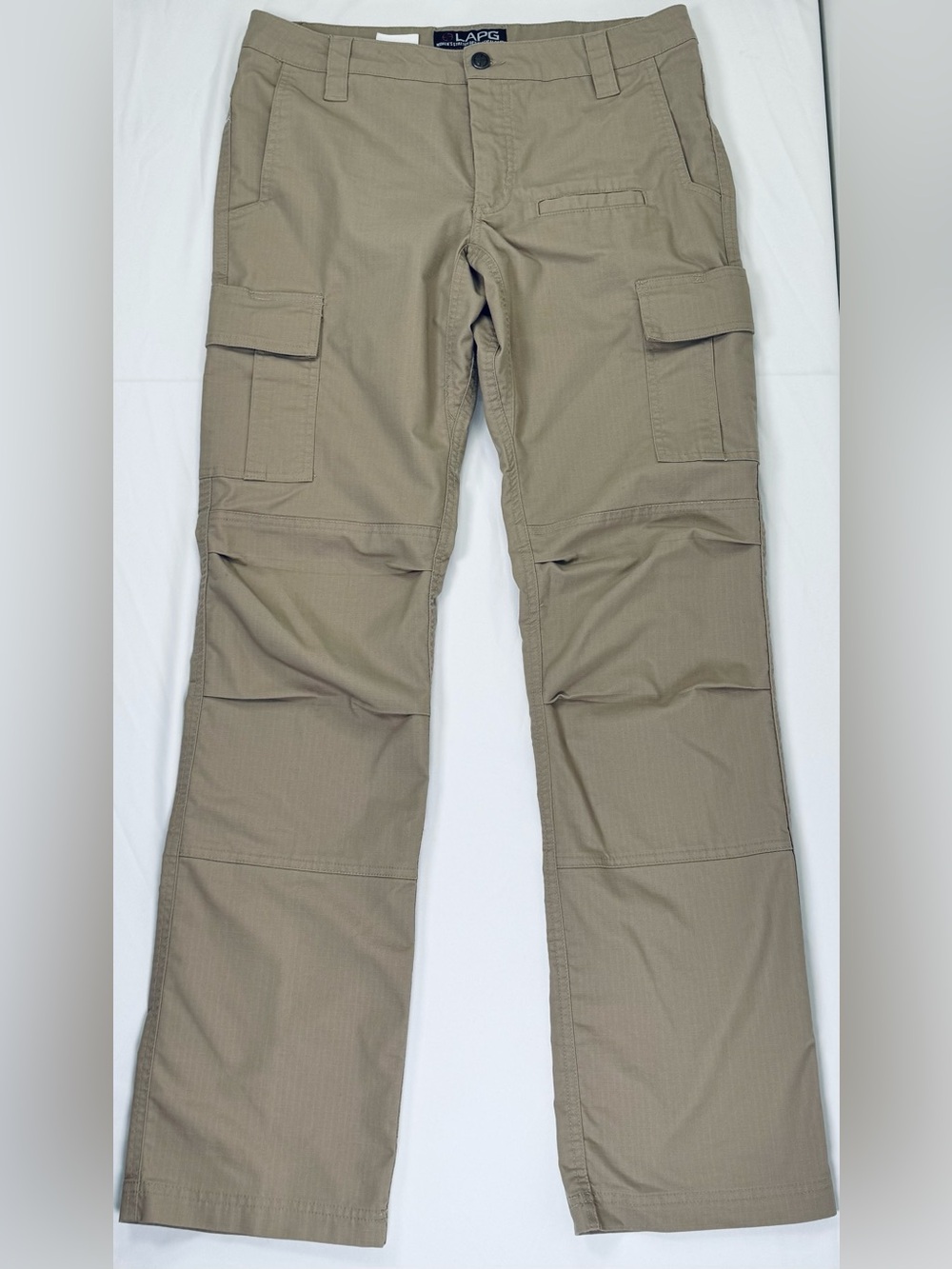 LAPG Women's Stretch Ops 7 Pocket Tactical Cargo Pant Khaki Size 8 Long